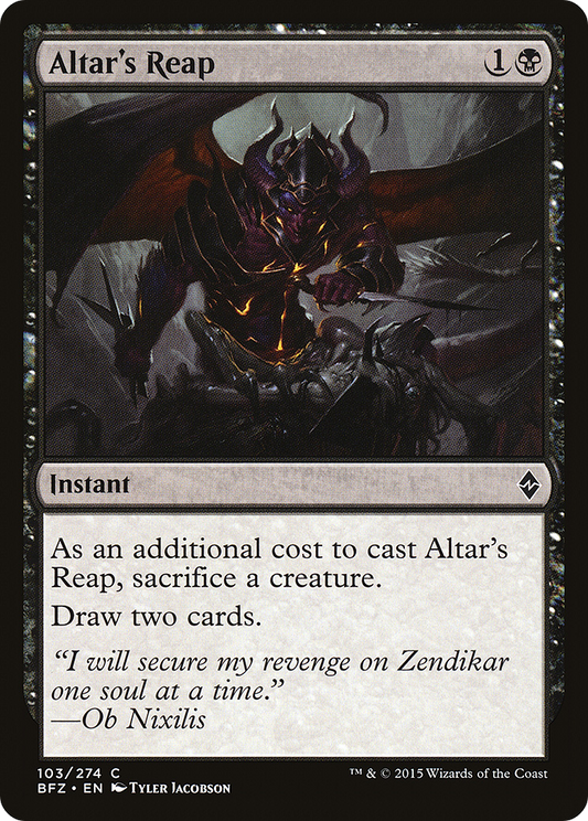 Altar's Reap [Battle for Zendikar] Foil