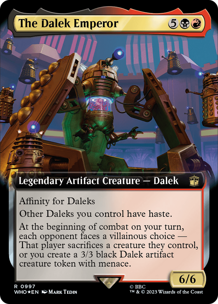 The Dalek Emperor (Extended Art) (Surge Foil) [Doctor Who] | Silver Goblin