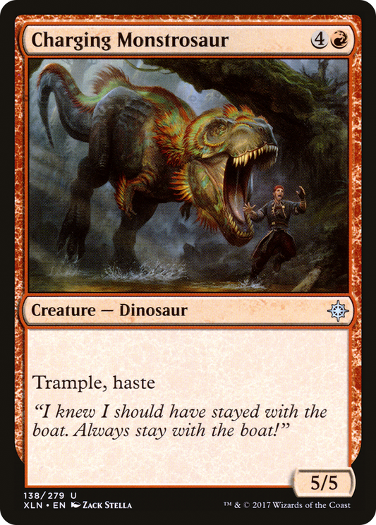 Charging Monstrosaur [Ixalan] Foil