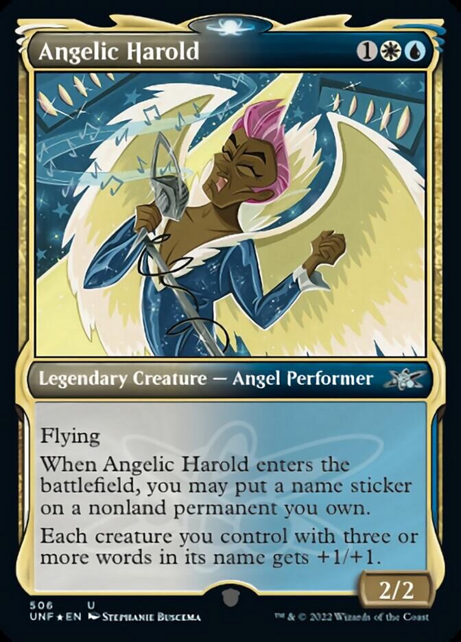 Angelic Harold (Showcase) (Galaxy Foil) [Unfinity] | Silver Goblin