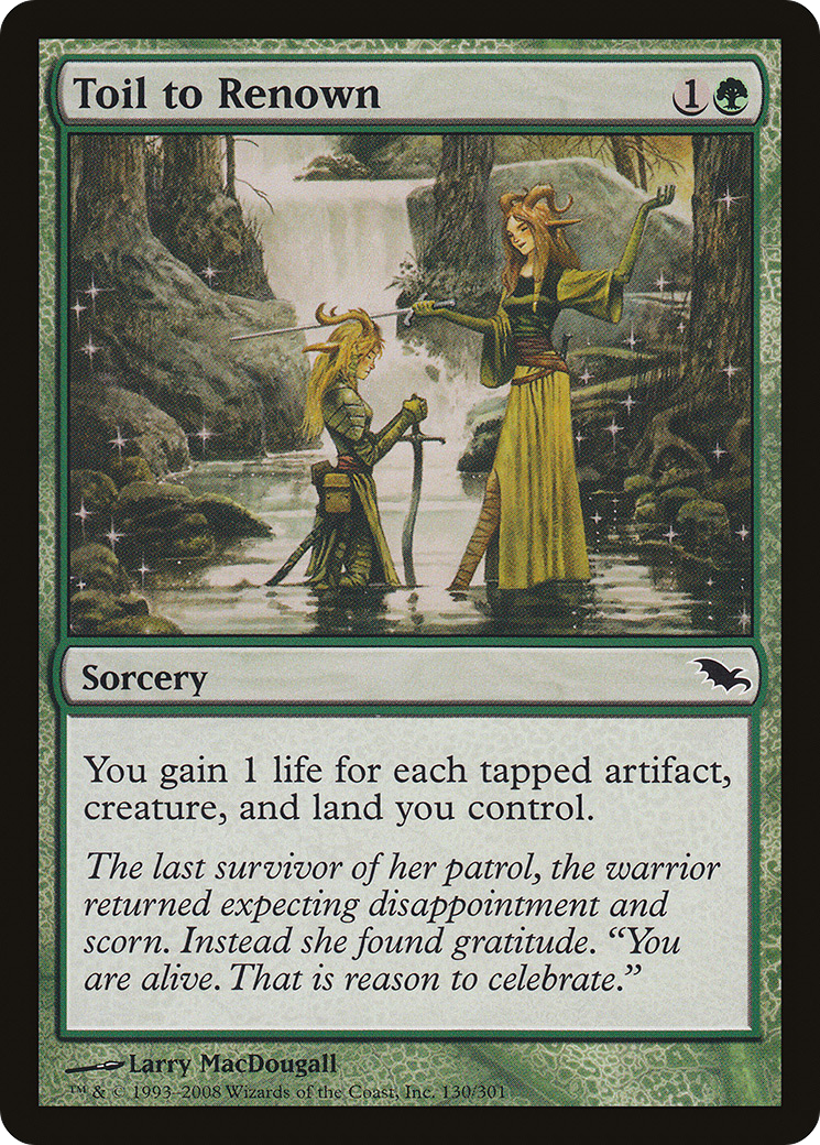 Toil to Renown [Shadowmoor] Foil