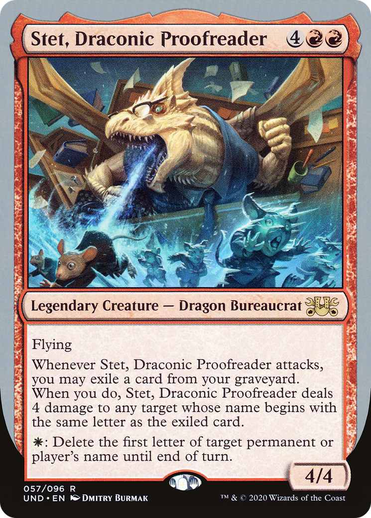 Stet, Draconic Proofreader (057) - Unsanctioned