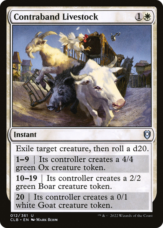 Contraband Livestock [Commander Legends: Battle for Baldur's Gate] Foil
