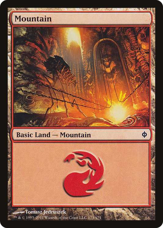 Mountain (173) [New Phyrexia] Foil