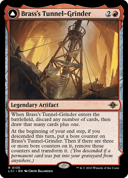 Brass's Tunnel-Grinder // Tecutlan, The Searing Rift [The Lost Caverns of Ixalan] Foil