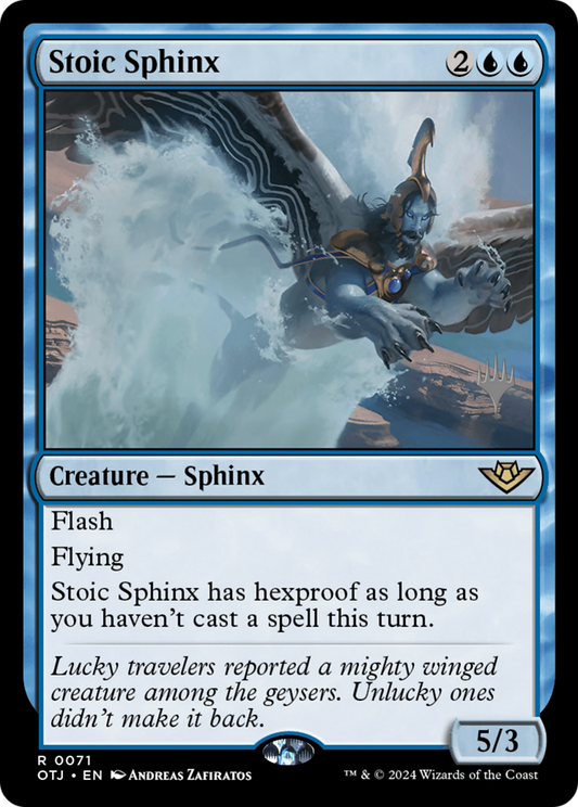 Stoic Sphinx (Promo Pack) [Outlaws of Thunder Junction Promos] Foil