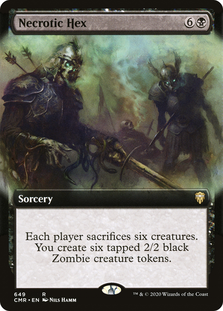 Necrotic Hex (Extended Art) (649) Foil - Commander Legends