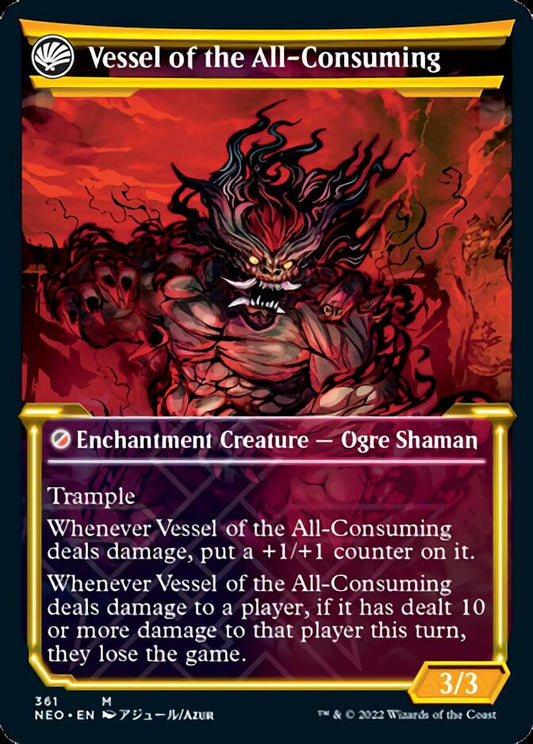 Hidetsugu Consumes All // Vessel of the All-Consuming (Showcase Soft Glow) [Kamigawa: Neon Dynasty] Foil