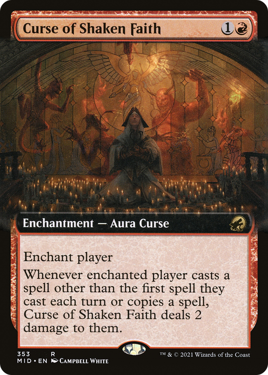 Curse of Shaken Faith (Extended Art) [Innistrad: Midnight Hunt] Foil