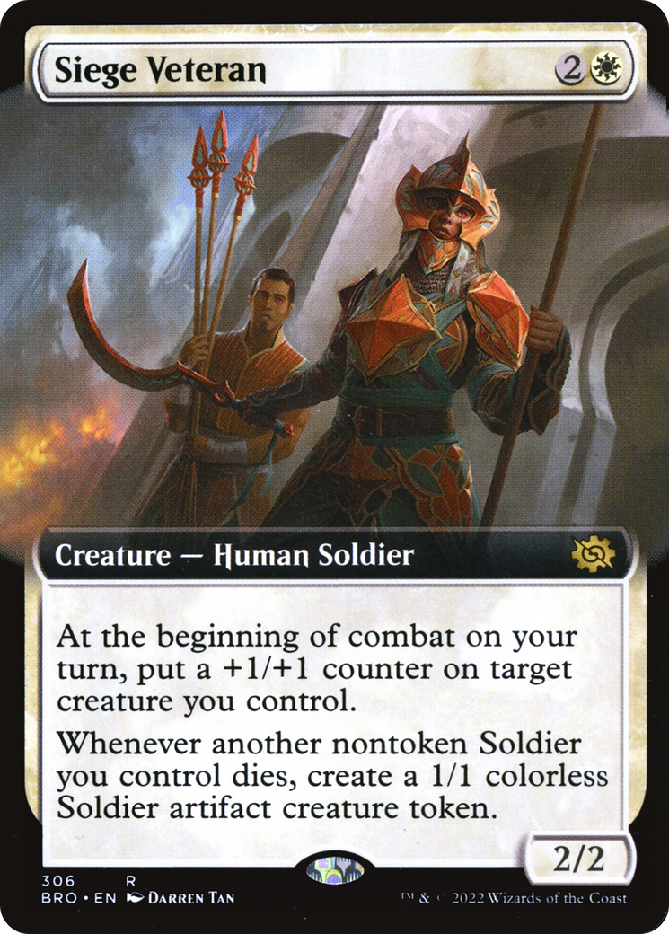 Siege Veteran (Extended Art) [The Brothers' War] Foil