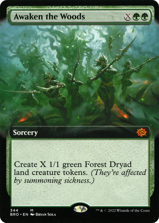 Awaken the Woods (Extended Art) [The Brothers' War] Foil