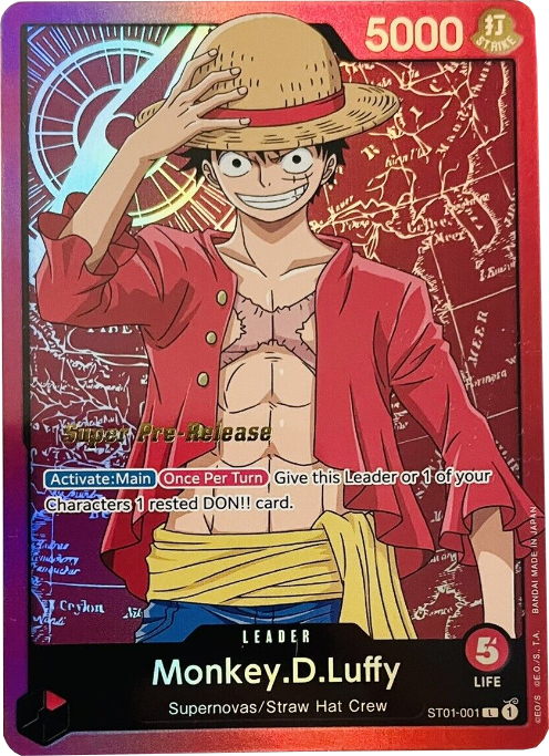 Monkey.D.Luffy (001) [Super Pre-Release Starter Deck: Straw Hat Crew] | Silver Goblin