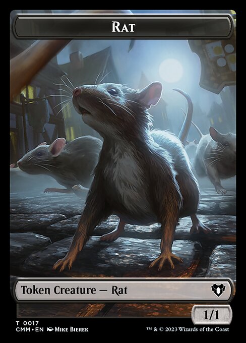 Zombie (0019) // Rat Double-Sided Token [Commander Masters Tokens] | Silver Goblin