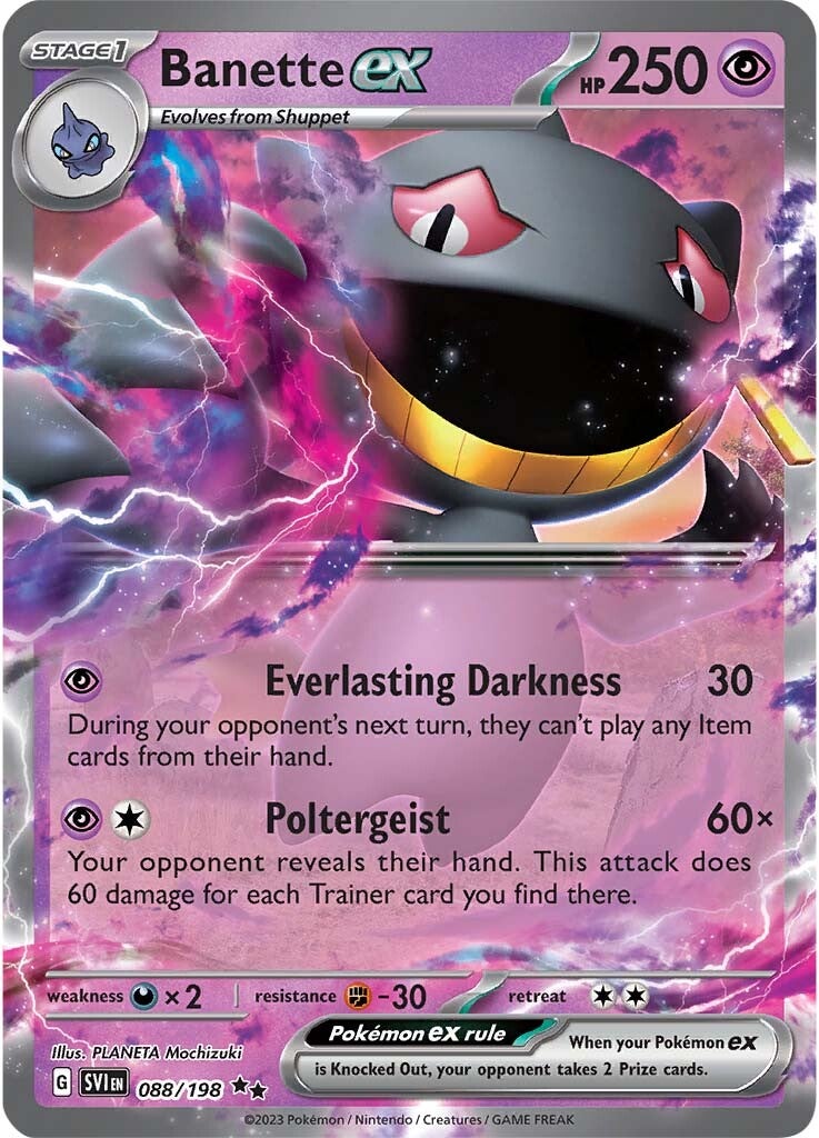 Banette ex (088/198) [Scarlet & Violet: Base Set] | Silver Goblin