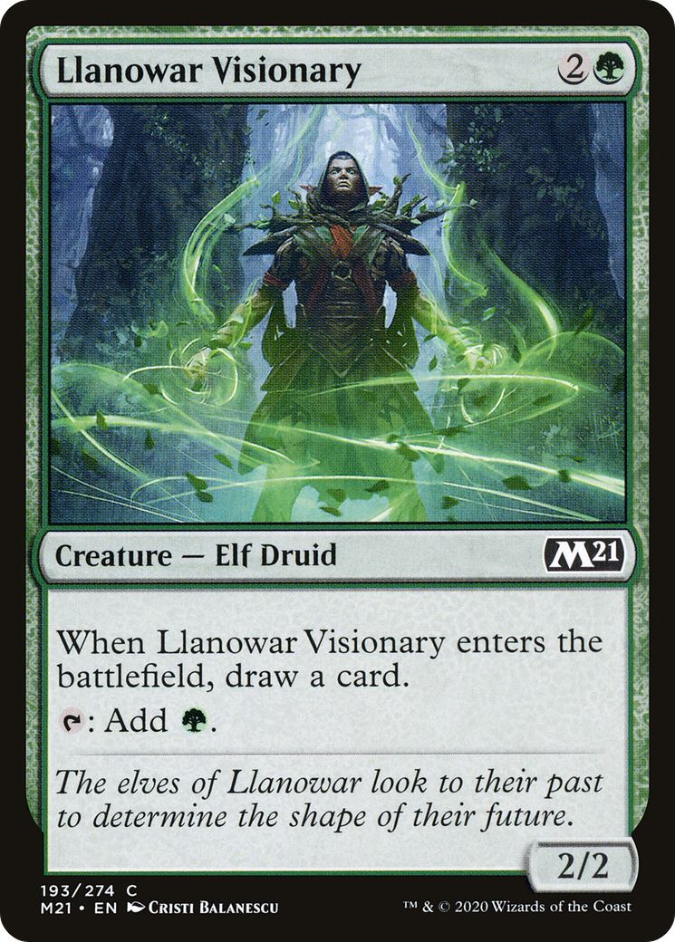 Llanowar Visionary [Core Set 2021] Foil