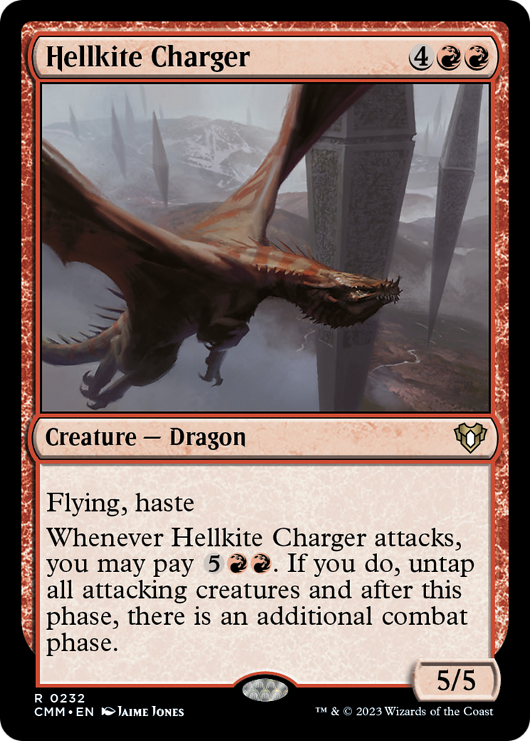 Hellkite Charger (Foil Etched) [Commander Masters] | Silver Goblin