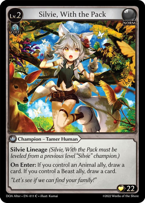 Silvie, With the Pack (011) [Dawn of Ashes: Alter Edition] Foil