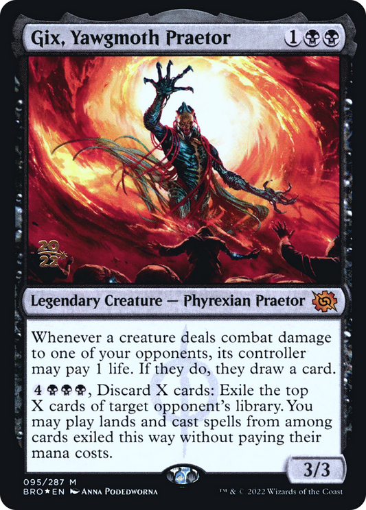 Gix, Yawgmoth Praetor [The Brothers' War Prerelease Promos]