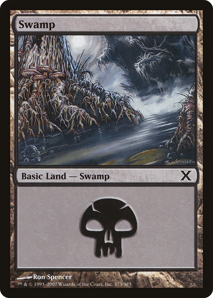 Swamp (373) Foil - Tenth Edition