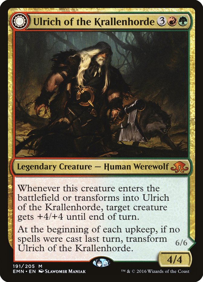 Ulrich of the Krallenhorde // Ulrich, Uncontested Alpha [Eldritch Moon] Foil