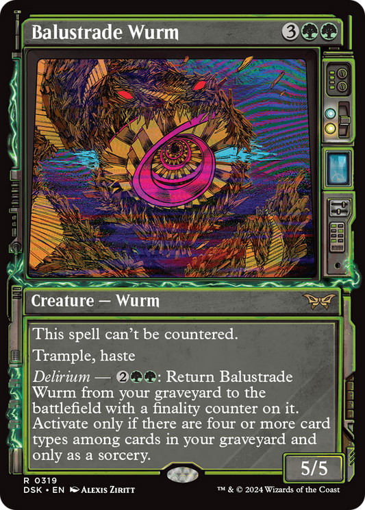Balustrade Wurm (Showcase) [Duskmourn: House of Horror] Foil