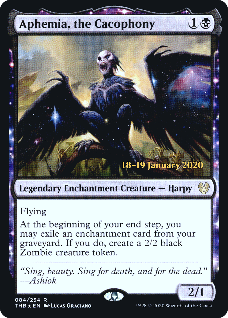 Aphemia, the Cacophony [Theros Beyond Death Prerelease Promos] | Silver Goblin