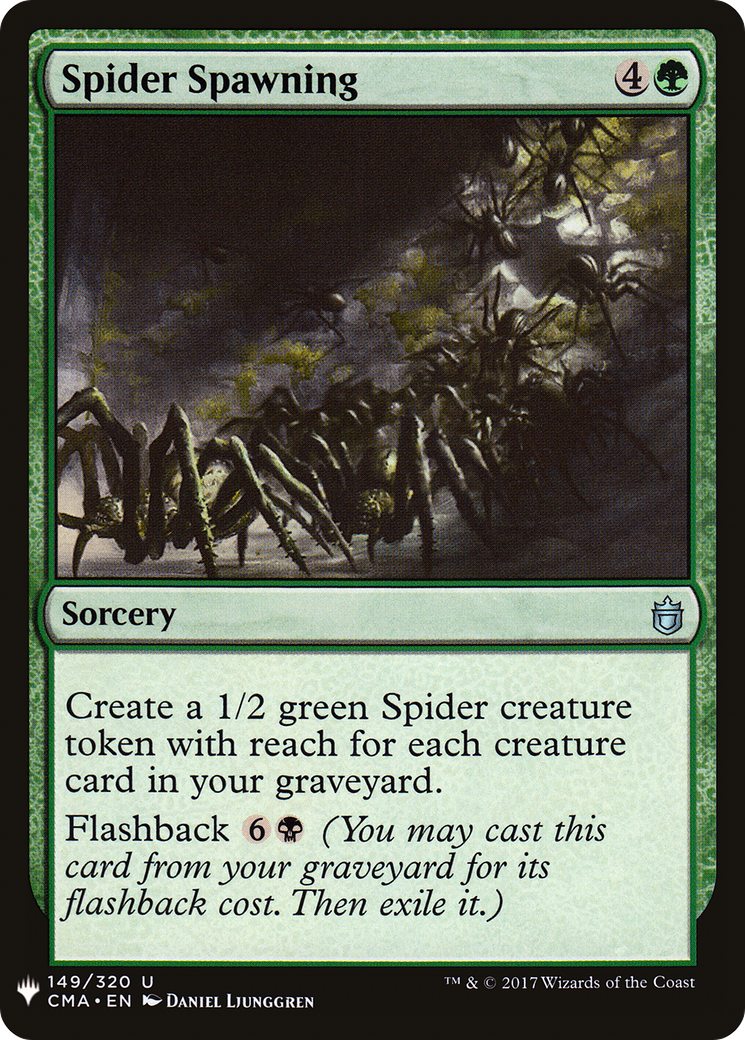 Spider Spawning (CMA-149) - The List