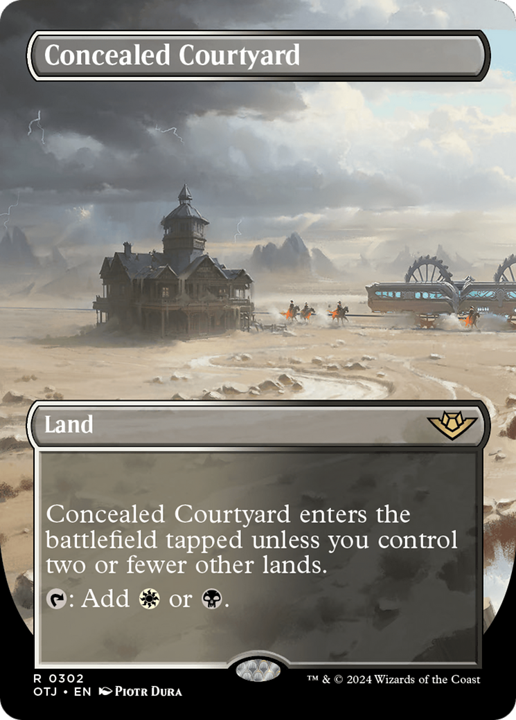 Concealed Courtyard (Borderless) [Outlaws of Thunder Junction] Foil