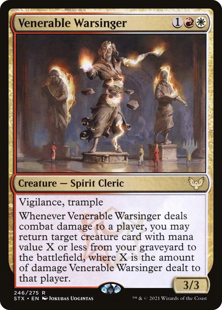 Venerable Warsinger (Promo Pack) [Strixhaven: School of Mages Promos] | Silver Goblin