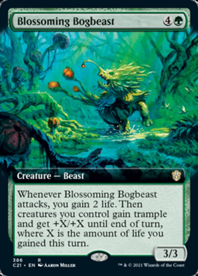 Blossoming Bogbeast (Extended Art) [Commander 2021] | Silver Goblin