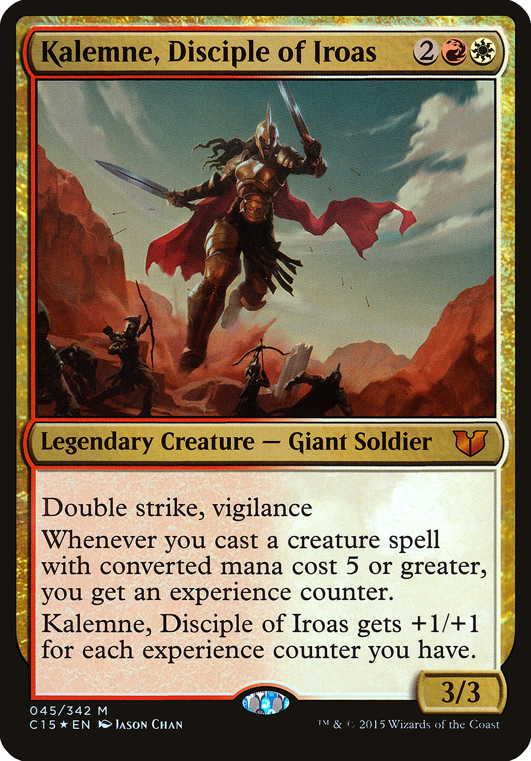 Kalemne, Disciple of Iroas (Oversized) [Commander 2015 Oversized] | Silver Goblin