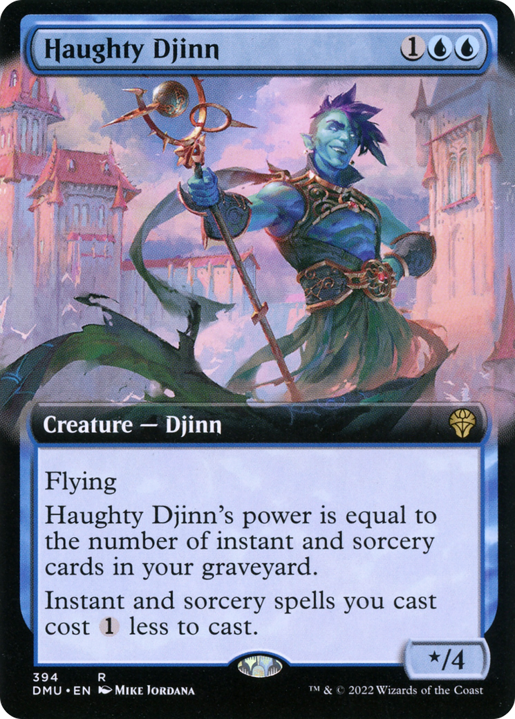 Haughty Djinn (Extended Art) [Dominaria United] | Silver Goblin