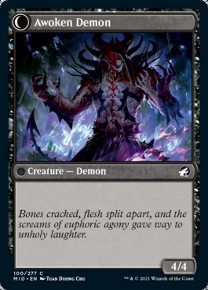 Ecstatic Awakener // Awoken Demon [Innistrad: Midnight Hunt] Foil