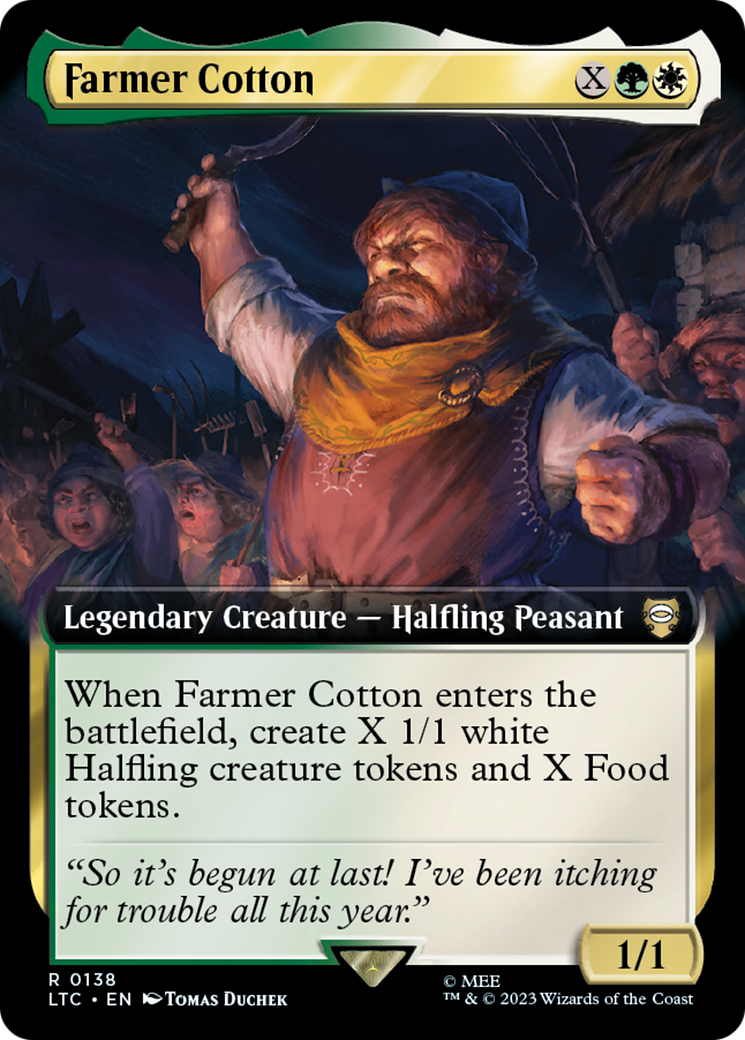 Farmer Cotton (Extended Art) (138) Foil - Tales of Middle-earth Commander