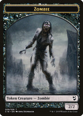 Manifest // Zombie Double-Sided Token [Commander 2018 Tokens] | Silver Goblin