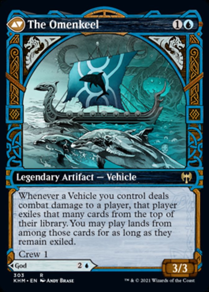 Cosima, God of the Voyage // The Omenkeel (Showcase) [Kaldheim] Foil