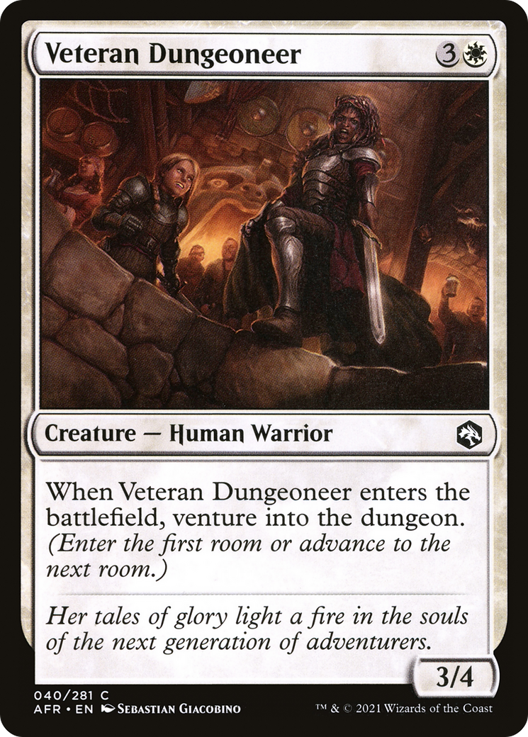 Veteran Dungeoneer (040) Foil - Adventures in the Forgotten Realms
