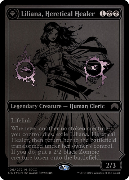 Liliana, Heretical Healer // Liliana, Defiant Necromancer [San Diego Comic-Con 2015]