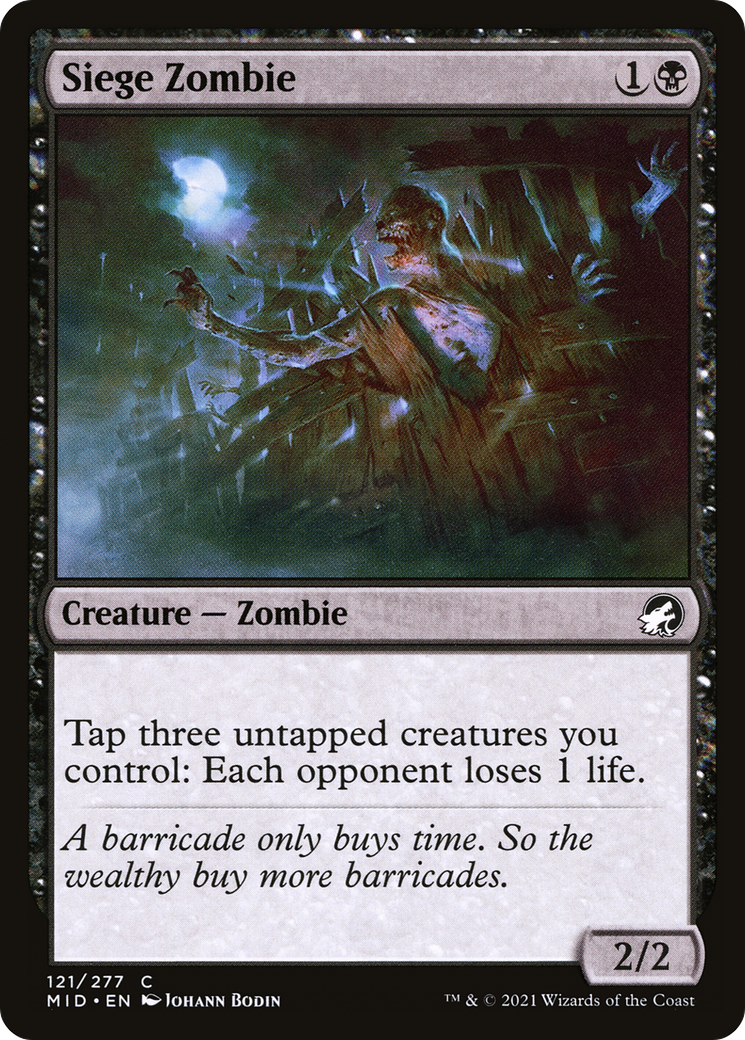 Siege Zombie [Innistrad: Midnight Hunt] Foil