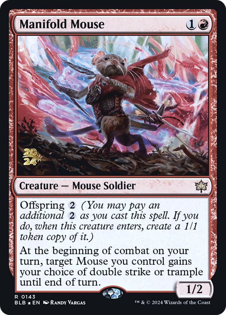 Manifold Mouse [Bloomburrow Prerelease Promos] | Silver Goblin