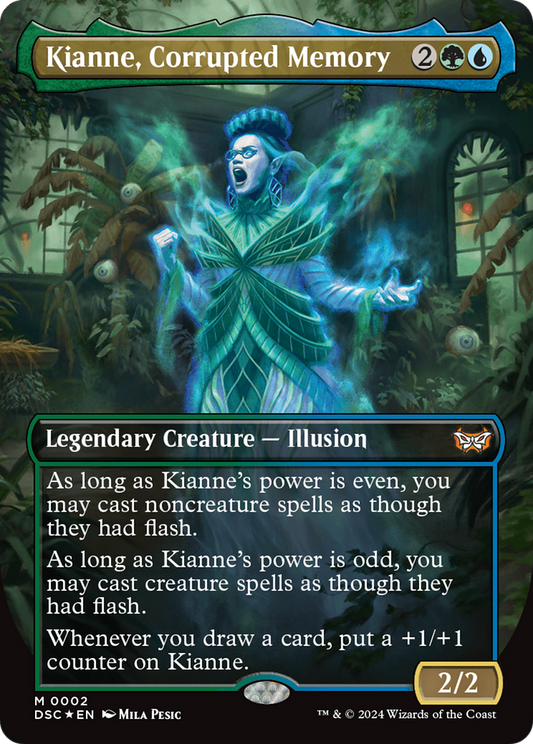 Kianne, Corrupted Memory (Borderless) [Duskmourn: House of Horror Commander]