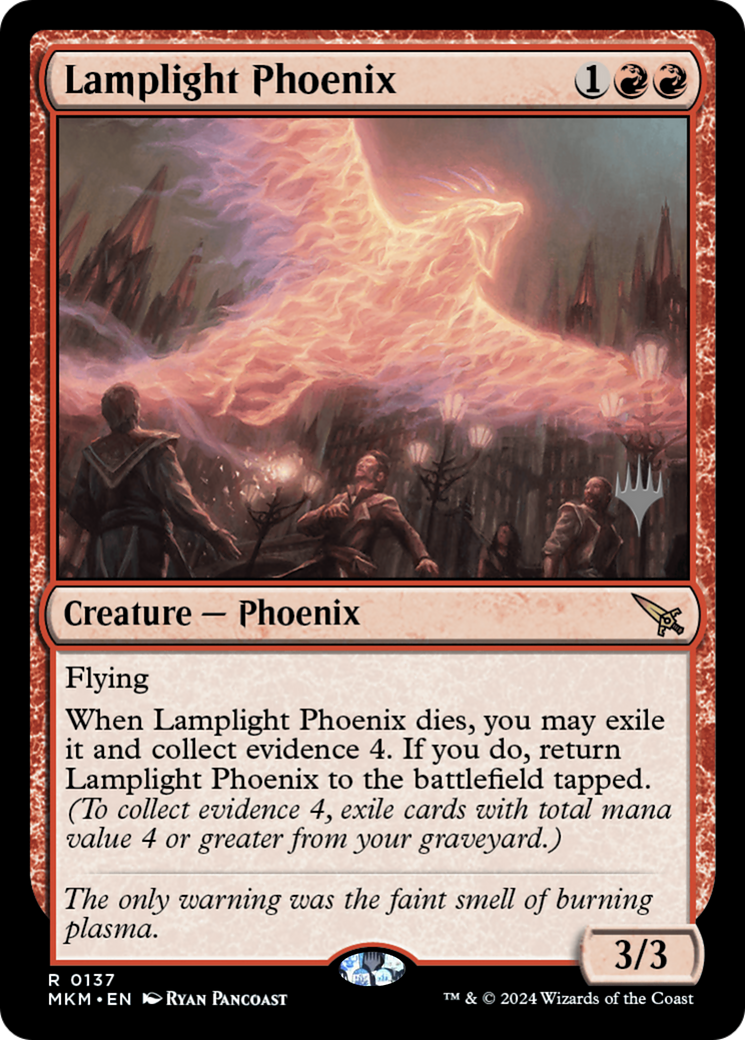 Lamplight Phoenix (Promo Pack) [Murders at Karlov Manor Promos] Foil