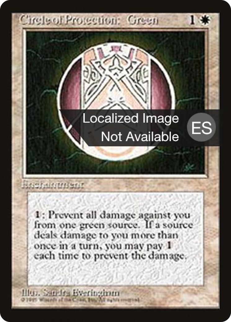 Circle of Protection: Green [Fourth Edition (Foreign Black Border)] | Silver Goblin