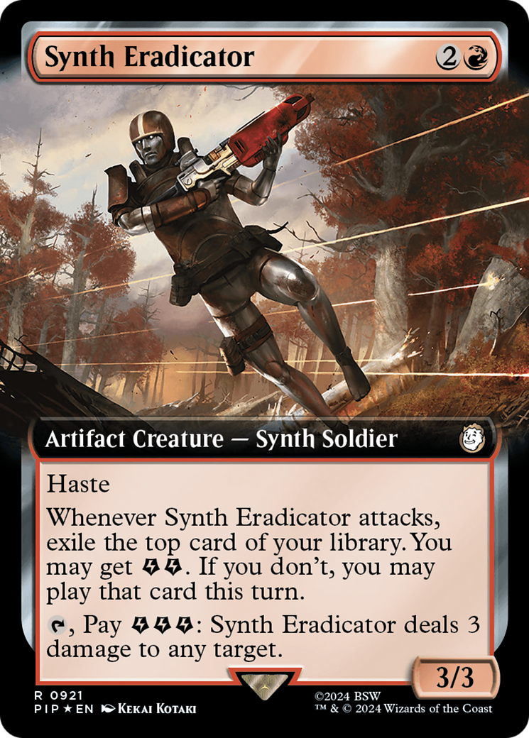 Synth Eradicator (Extended Art) (Surge Foil) (Extended Art) (921) Foil - Fallout