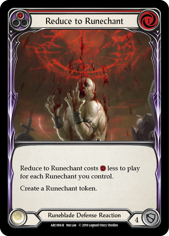 Reduce to Runechant (Red) [ARC088-R] (Arcane Rising)  1st Edition Rainbow Foil | Silver Goblin