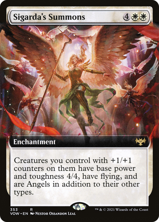 Sigarda's Summons (Extended Art) [Innistrad: Crimson Vow] Foil