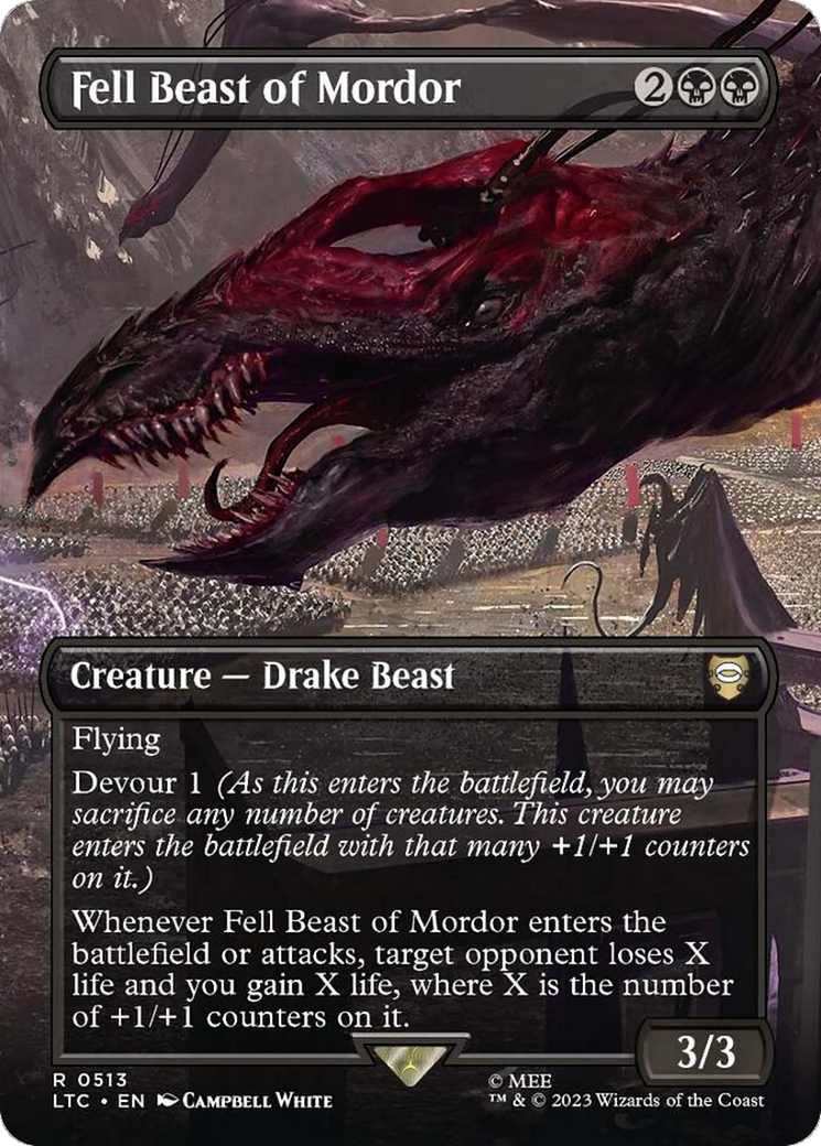 Fell Beast of Mordor (Borderless) [The Lord of the Rings: Tales of Middle-Earth Commander] Foil