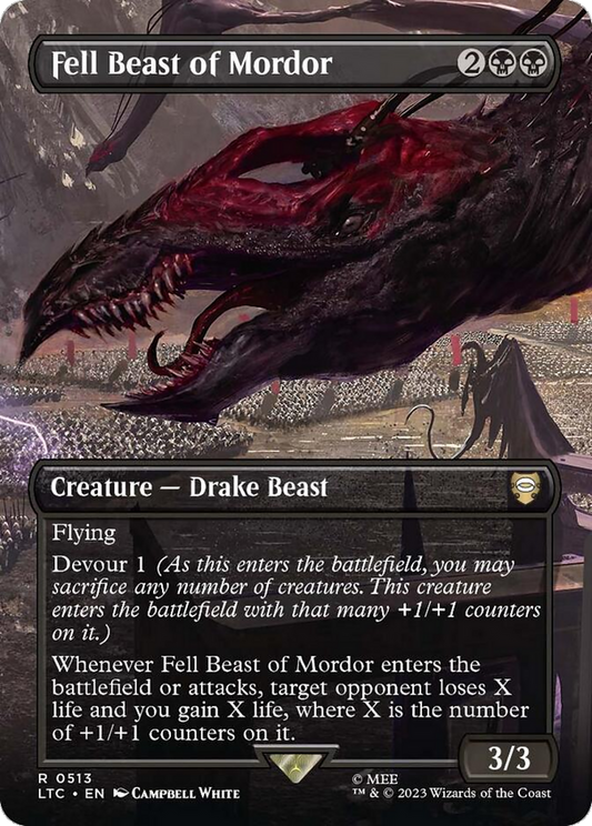 Fell Beast of Mordor (Borderless) [The Lord of the Rings: Tales of Middle-Earth Commander] Foil