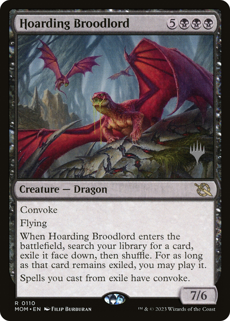 Hoarding Broodlord (Promo Pack) [March of the Machine Promos] Foil