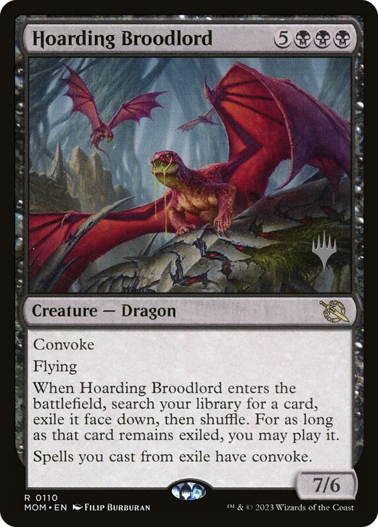 Hoarding Broodlord (Promo Pack) [March of the Machine Promos] Foil